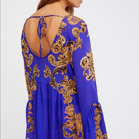 EUC: FREE PEOPLE Symphony Bell Sleeve Tunic Dress - Picture 3 of 10